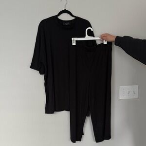 Dressed in LALA black playsuit